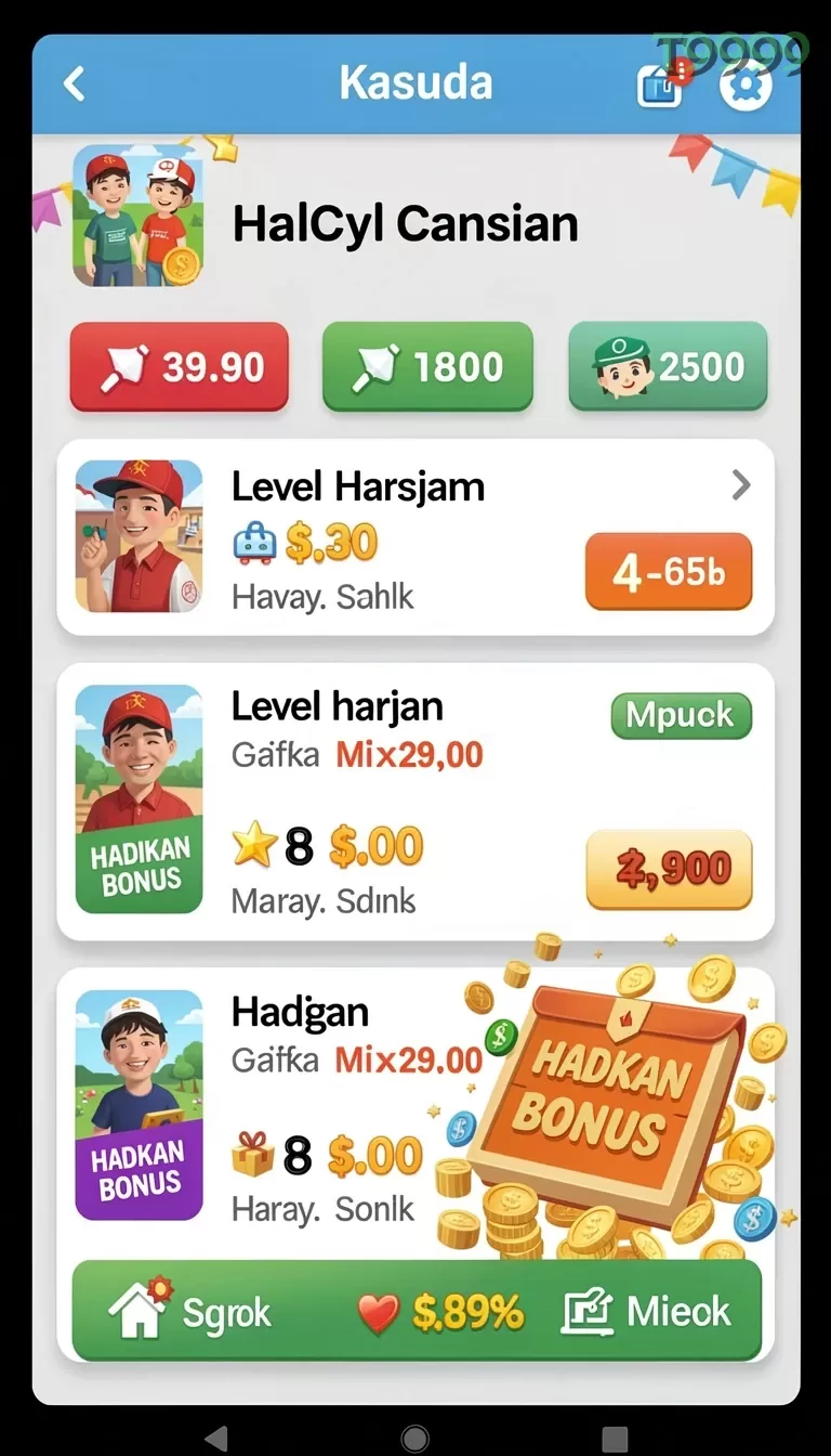 Cuplikan layar AJO89 — menu navigasi