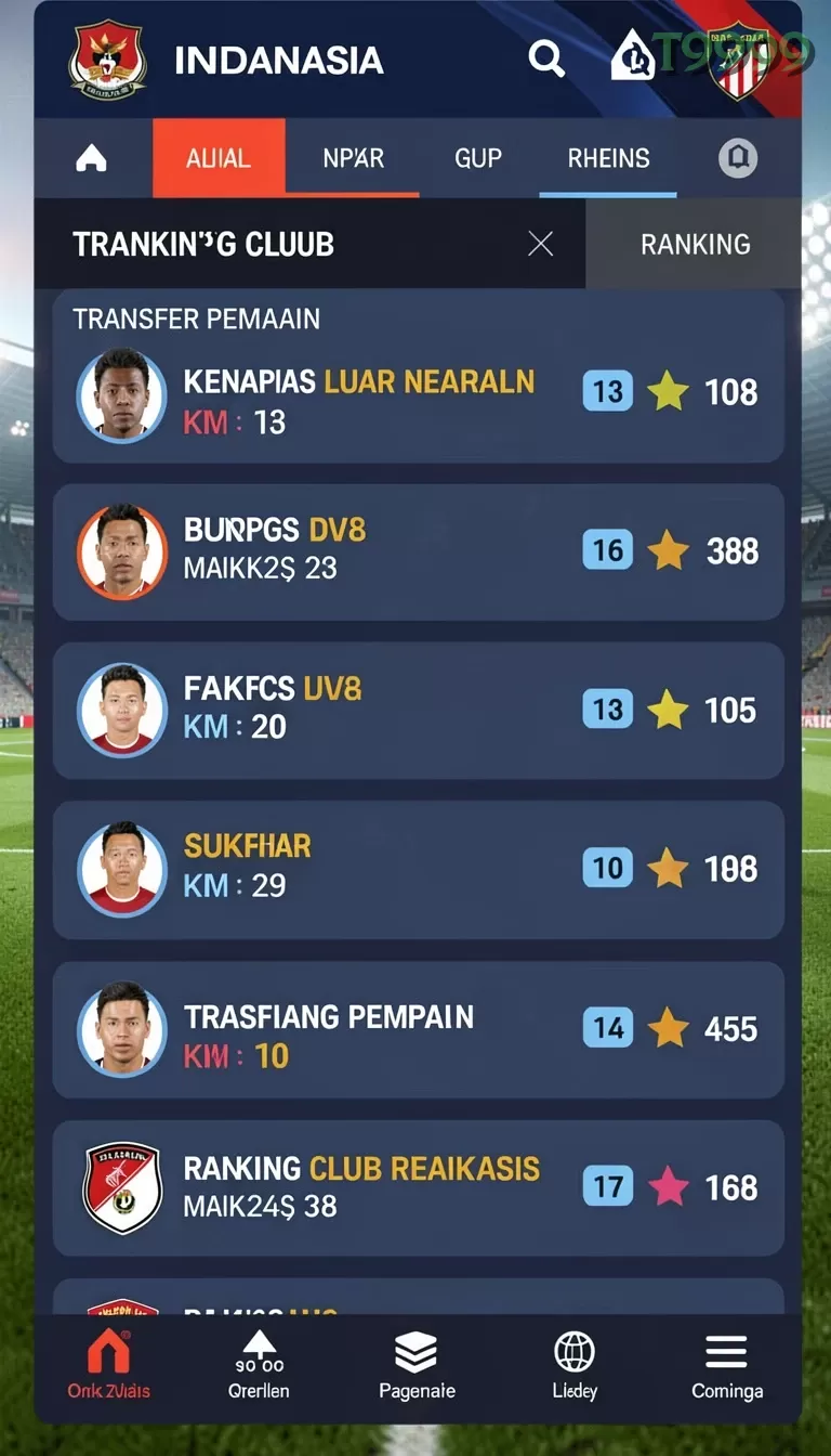 Cuplikan layar KAPTEN77 — menu navigasi