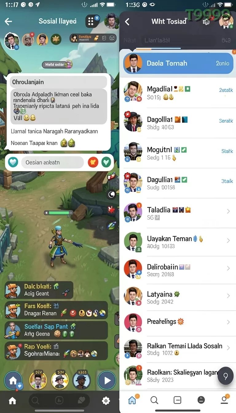 Cuplikan layar V98 — aktivitas